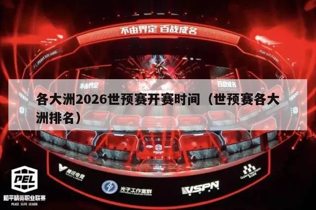 各大洲2026世预赛开赛时间（世预赛各大洲排名）